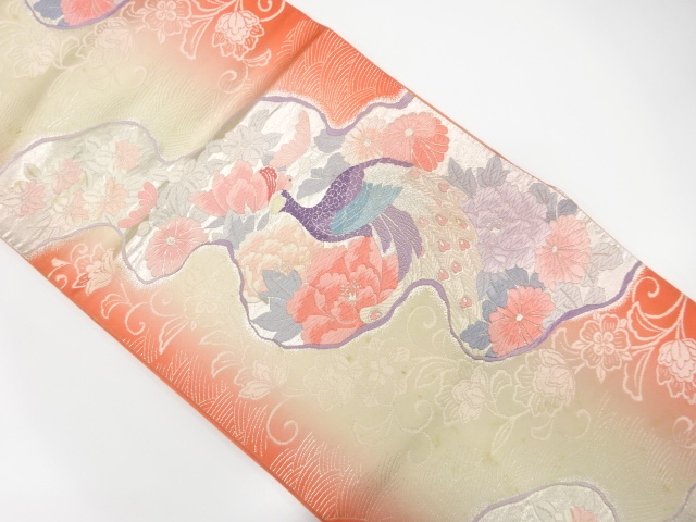 JAPANESE KIMONO / ANTIQUE FUKURO OBI / SILK / WOVEN MICHINAGADORI